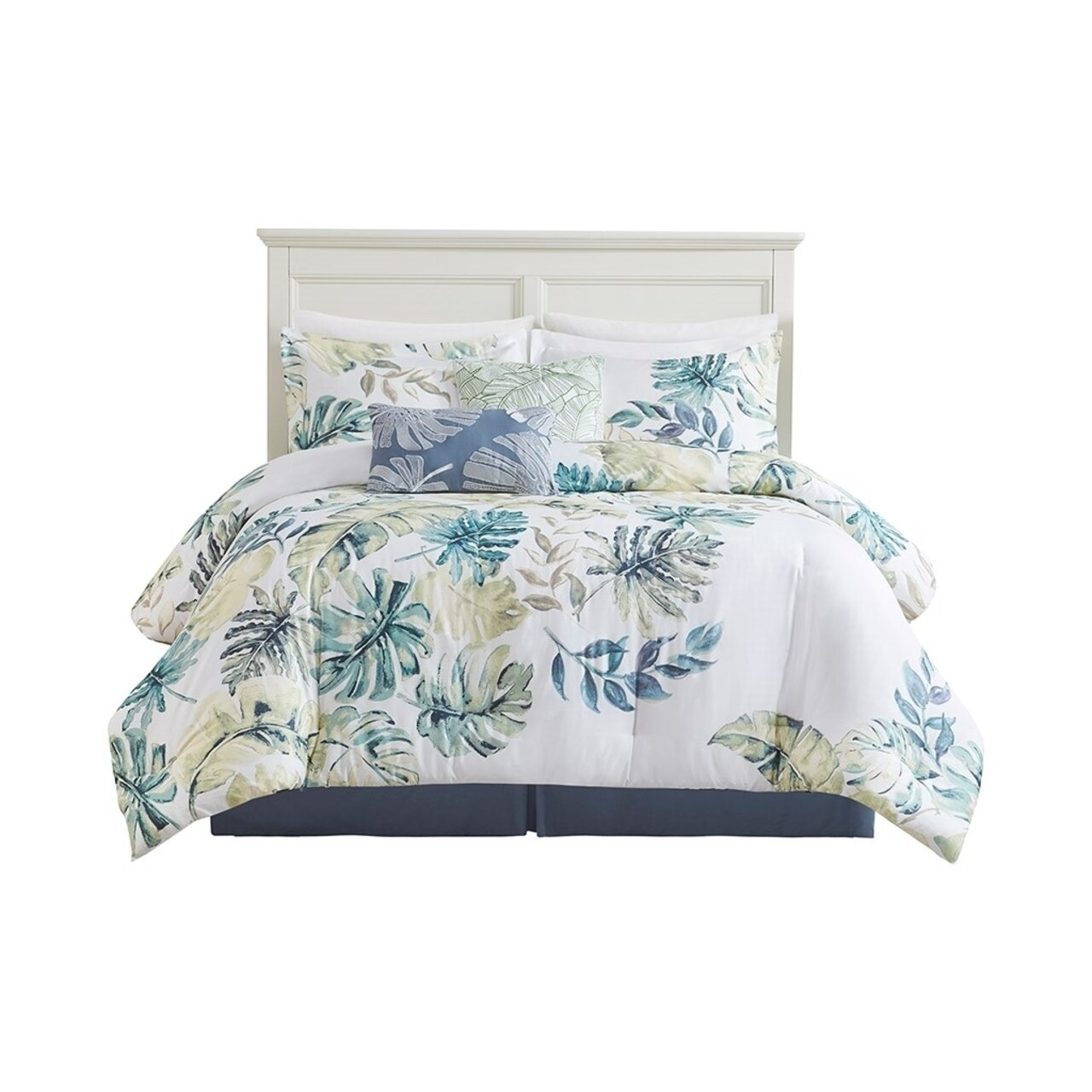Gracie Mills Cordell Tropical Paradise Cotton 6-Piece Comforter Set - Grace-8074